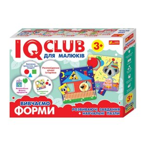 Навчальні пазли Вивчаємо форми. IQ-club для малюків Ранок 13203007 6 карт у наборі