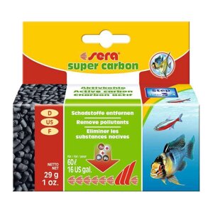 Вугільний наповнювач для акваріумного фільтра Sera Super Carbon 29 г (4001942068543)