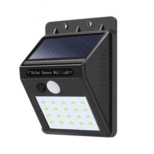 Вуличний LED ліхтар Solar Motion Sensor Light На сонячній батареї із датчиком руху 20 Led (200587)