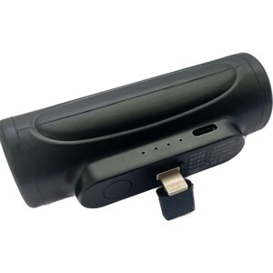 УМБ Power Bank без USB 5000mAh повербанк з ліхтариком, для пристроїв з Lightnin Black (11235-hbr)