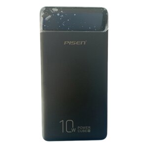 УМБ Power Bank Pisen Cube+ 10000mAh повербанк зовнішній акумулятор Black (11231-hbr)