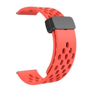 Універсальний ремінець із магнітною застібкою Universal 20 mm Silicone Samsung/Amazfit/Huawei Red