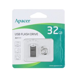 USB-накопичувач Apacer AH111 32Gb USB Flash Drive 2.0 Silver / Crystal