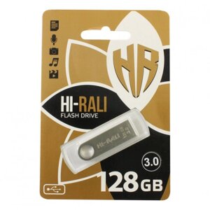 USB-накопичувач Hi-Rali Shuttle 128gb USB Flash Drive 3.0 128Гб Сталевий