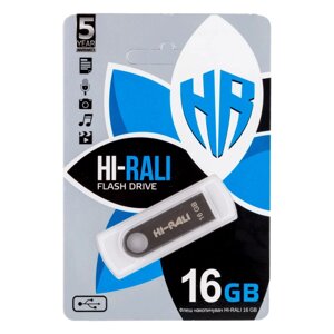 USB-накопичувач Hi-Rali Shuttle 16gb USB Flash Drive 2.0 Steel