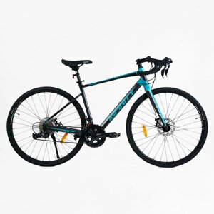 Велосипед гравійний Corso Infinity 19" Shimano Sora 18 швидкості Black and blue (154843)