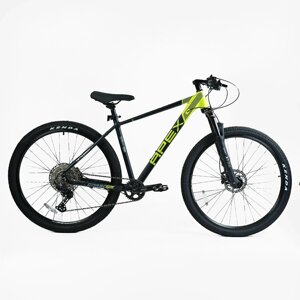 Велосипед спортивний 29" Corso APEX 19" Shimano Deore 12 швидкості Black and Yellow (154711)