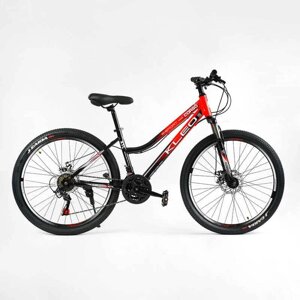 Велосипед спортивний Corso 26" KLEO 21 швидкість Black and Red (137745)