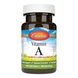 Вітамін A Carlson Labs Vitamin A 10000 IU 100 Soft Gels