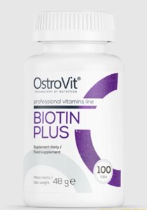 Вітамін B для спорту OstroVit Biotin Plus 100 Tabs