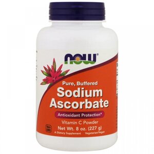 Вітамін C NOW foods sodium ascorbate 8 OZ 227 g /119 servings/