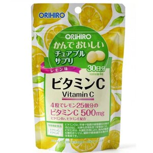 Вітамін C Orihiro Vitamin C 500 mg 120 Tabs Lemon