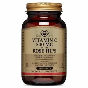 Вітамін C Solgar Vitamin C with Rose Hips 500 mg 100 Tabs