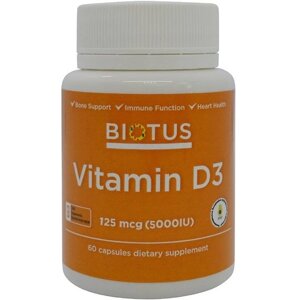 Вітамін D Biotus Vitamin D3 1000 ME 60 Caps BIO-530043