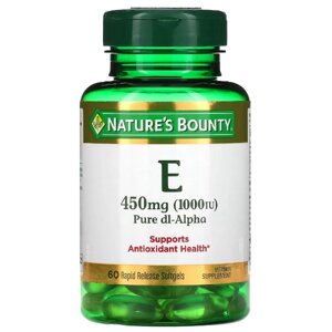 Вітамін E Nature's Bounty Vitamin E 1000 IU 60 Caps