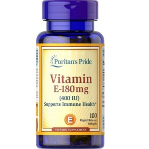 Вітамін E Puritan's Pride Vitamin E-400 IU 100 Softgels PTP-11770