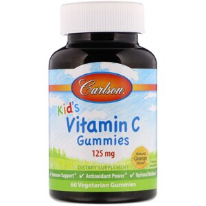 Вітамін С для дітей Kid's Vitamin C Gummies Carlson Labs 60 жувальних цукерок