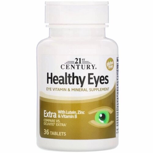 Вітамінно-мінеральний комплекс 21st Century Healthy Eyes Extra With Lutein, Zinc & Vitamin B 36 Tabs