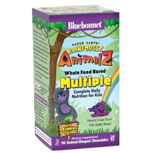 Вітамінно-мінеральний комплекс Bluebonnet Nutrition Rainforest Animalz, Multiple Complete Daily Nutrition For Kids 90