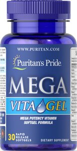 Вітамінно-мінеральний комплекс Puritan's Pride Mega Vita Gel 30 Softgels