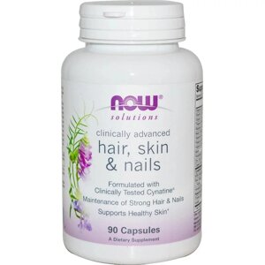 Вітаміни для Шкіри, Волос і Нігтів, Hair, Skin & Nails, Now Foods, 90 капсул