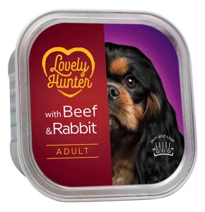 Вологий корм для собак Lovely Hunter Adult Beef and Rabbit 150 г (4771317454478)