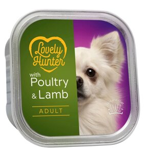 Вологий корм для собак Lovely Hunter Adult Poultry and Lamb 150 г (4771317454454)