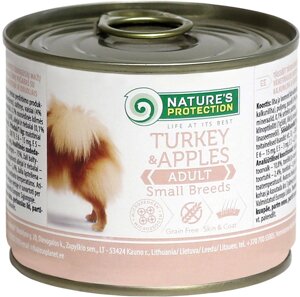 Вологий корм для собак малих порід Nature's Protection Adult Small Breeds Turkey & Apples з індичкою та яблуками 200 г