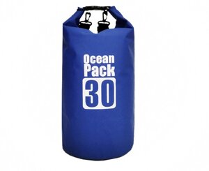 Водонепроникна сумка рюкзак гермомешок з шлейкою на плече Ocean Pack 30 л Blue (57885441)