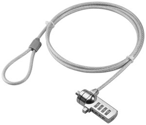 Замок безпеки ноутбука Goobay Security (Lock) CodeLock D=4.5mm L=1.5m срібний (75.09.3038)