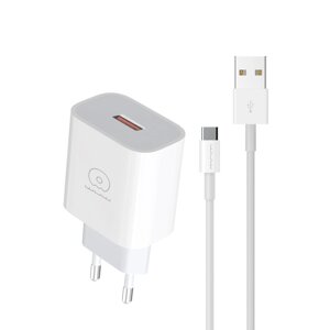 Зарядний пристрій Wuw T59 18W Quick Charge 3.0 Type-C White