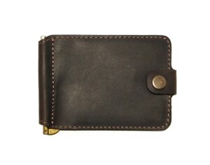 Затискач для грошей DNK Leather DNK Затискач-H col. F 8,0*11,0*1,0 см Коричневий