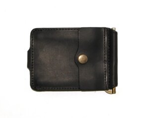 Затискач для грошей DNK Leather DNK Затискач-H дрібниця col. J 8,0*11,0*1,5см Чорний