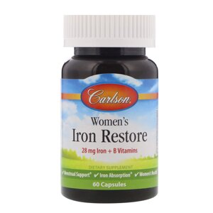 Залізо для жінок Women's Iron Restore Carlson Labs 60 капсул