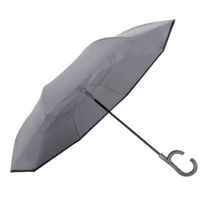 Жіноча парасолька навпаки Up-Brella 1166 Сірий (11203-63754)