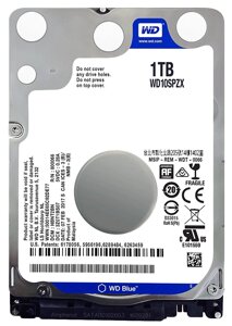 Жорсткий диск Western Digital Blue 1TB 5400rpm 128MB 2.5 SATA III (WD10SPZX) Refurbished