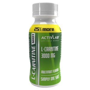 Жироспалювач для спорту Activlab L-Carnitine Shot 3000 100 ml Multifruit