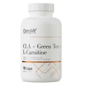 Жироспалювач ostrovit CLA+GREEN TEA+L-carnitine 90 caps