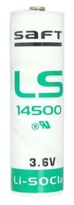 Батарейка літієва SAFT LS14500 STD, AA, 3.6V, lisocl2, france