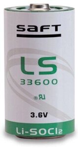 Батарейка літієва SAFT LS33600 STD, "D", 3.6V, lisocl2, france