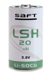 Батарейка літієва SAFT LSH20, R20 / D, 3.6V, lisocl2, france