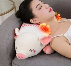 Масажна подушка Piggy з 20 масажними роликами, прогріванням та таймером.
