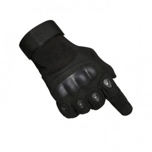 Тактичні рукавички повні -фірмові з захистом на липучках Чорний XL