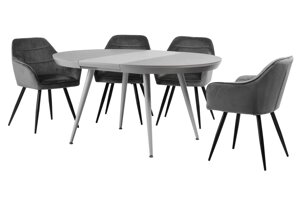 Керамічний круглий розкладний стіл TML-875 Vetro, колір айс грей