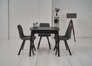 Керамічний стіл TM-87-1 VETRO чорний онікс + чорний