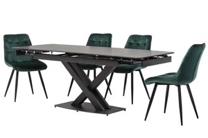 Керамічний стіл TML-817 VETRO чорний онікс