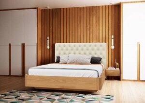 Ліжко дерев'яне з м'яким узголів'ям Копенгаген ArtWood, ясен 160х200