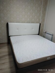 Ліжко дерев'яне з м'якою спинкою Сіена ArtWod, колір венге 180x200