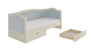 Дитяче ліжко з м'якою спинкою ТОСКАНА + Artwood, колір білий