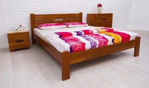 Ліжко двоспальне дерев'яне без ізножья Айріс Мікс меблі, колір на вибір 1400*2000